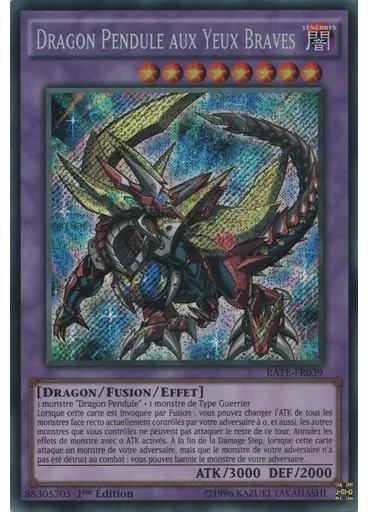 Dragon Pendule aux Yeux Braves