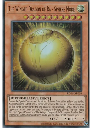 The Winged Dragon of Ra - Sphere Mode — Rarity Collection Quarter Century Edition