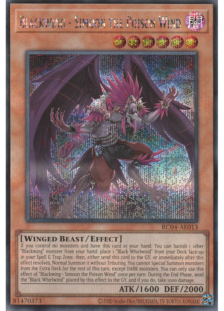 Blackwing - Simoon the Poison Wind (Secret Rare Unlimited)