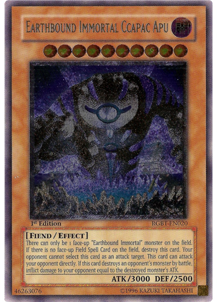 Earthbound Immortal Ccapac Apu (Ultimate Rare 1st Edition)