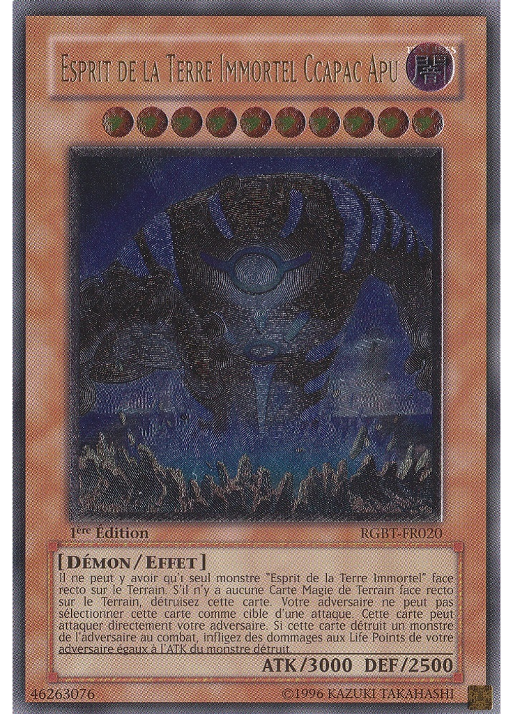 Esprit de la Terre Immortel Ccapac Apu (Ultimate Rare 1st Edition)