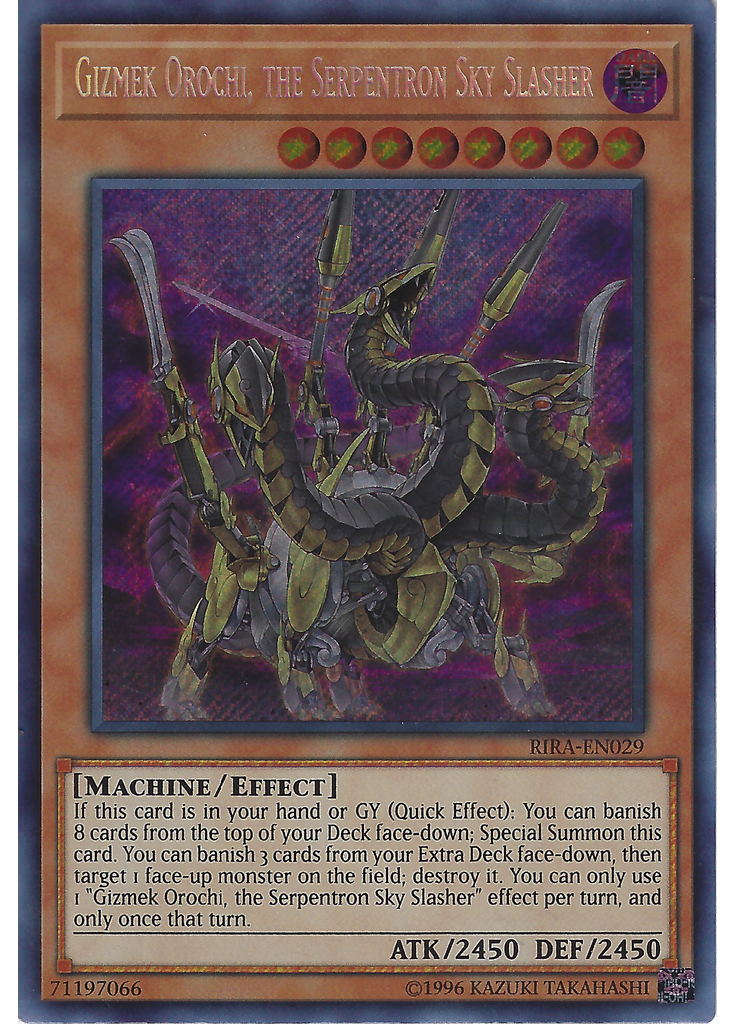 Gizmek Orochi, the Serpentron Sky Slasher (Secret Rare Unlimited)
