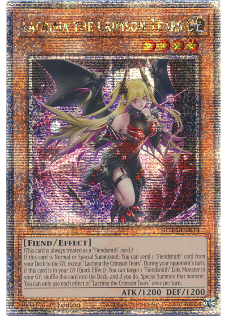 Lacrima the Crimson Tears (Quarter Century Secret Rare 1st Edition)