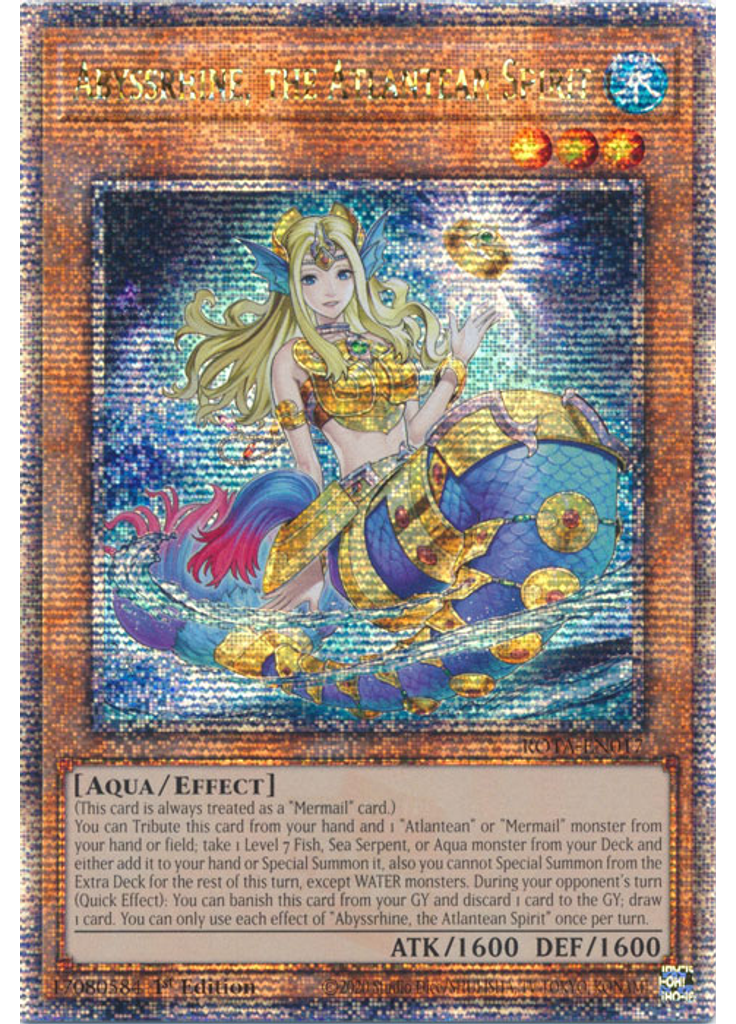 Abyssrhine, the Atlantean Spirit (Quarter Century Secret Rare 1st Edition)
