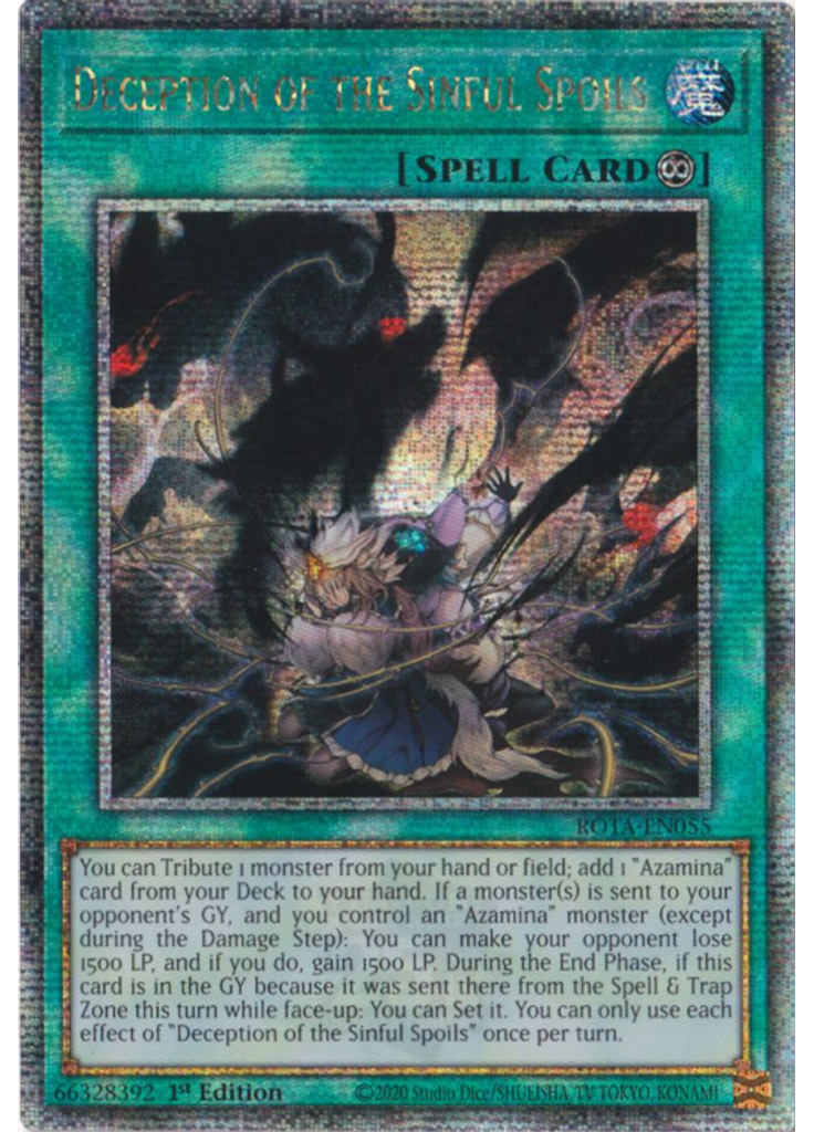 Deception of the Sinful Spoils (Quarter Century Secret Rare 1st Edition)