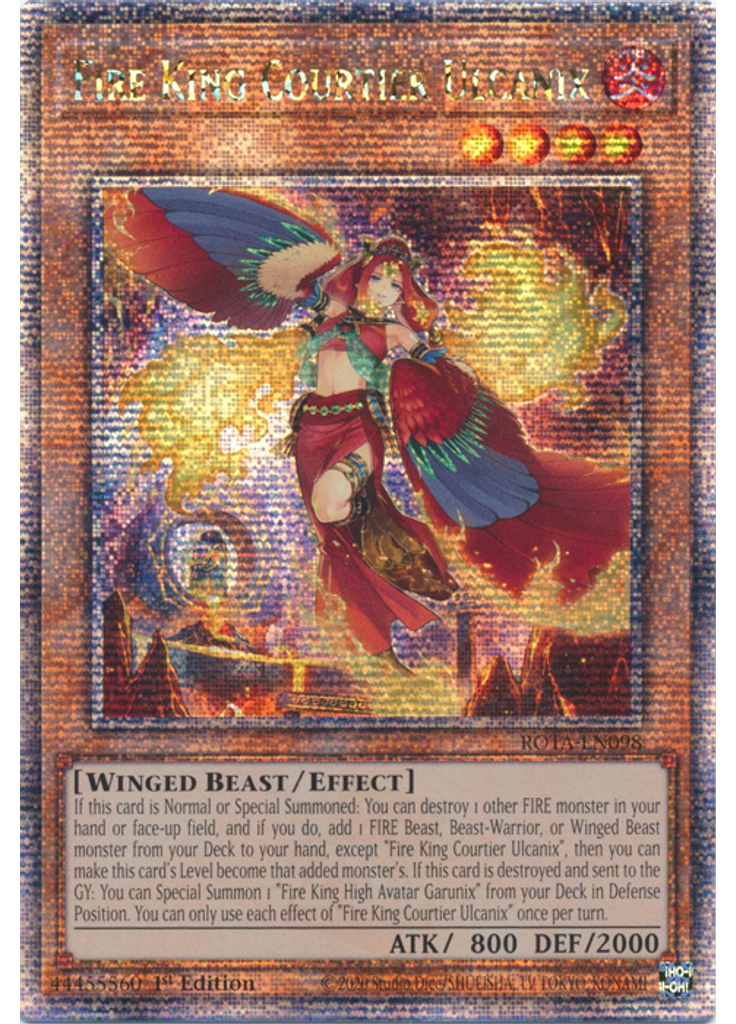 Fire King Courtier Ulcanix (Quarter Century Secret Rare 1st Edition)