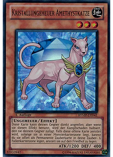 Kristallungeheuer Amethystkatze