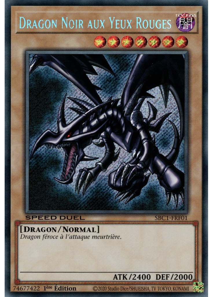 Dragon Noir aux Yeux Rouges (Secret Rare 1st Edition)