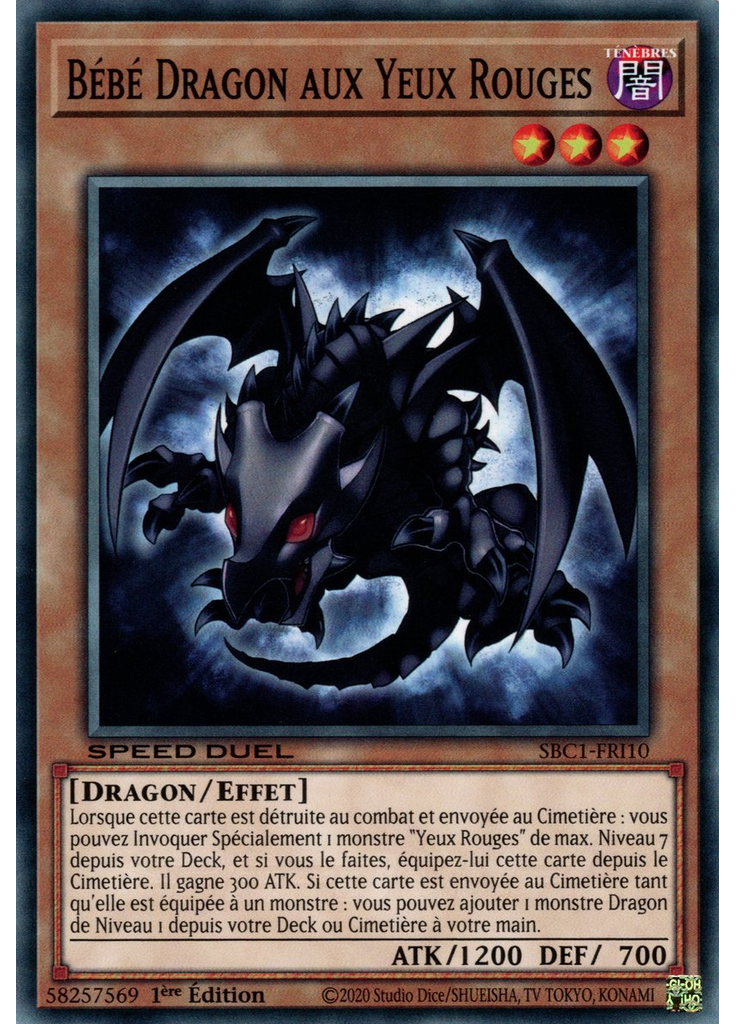 Bébé Dragon aux Yeux Rouges