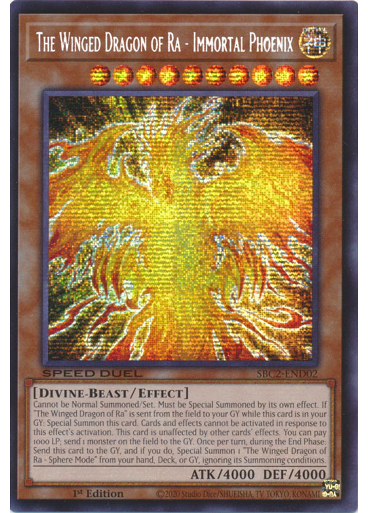 The Winged Dragon of Ra - Immortal Phoenix (Prismatic Secret Rare 1st Edition)