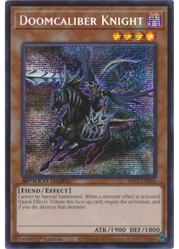 Doomcaliber Knight (Prismatic Secret Rare 1st Edition)