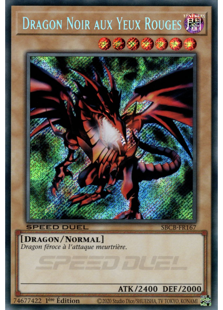Dragon Noir aux Yeux Rouges (Secret Rare 1st Edition)