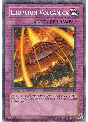 Erupción Volcánica — Baraja de Estructura: Cólera de Dinosaurio