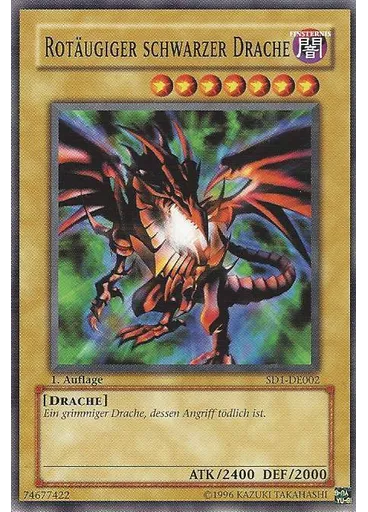 Rotäugiger schwarzer Drache