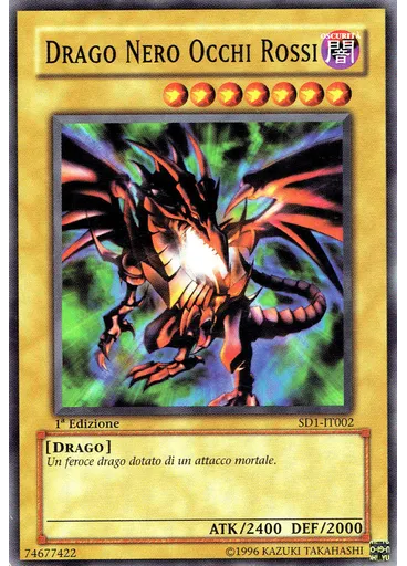 Drago Nero Occhi Rossi
