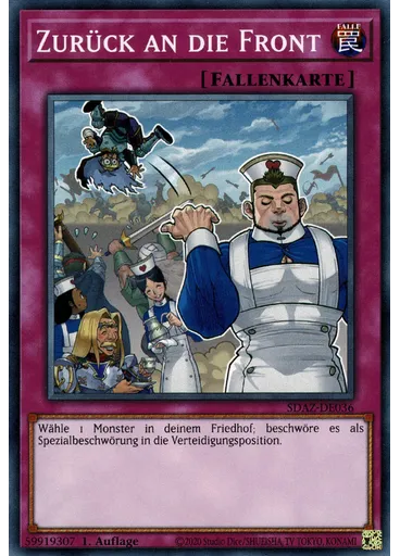 Zurück an die Front