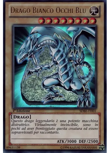 Drago Bianco Occhi Blu
