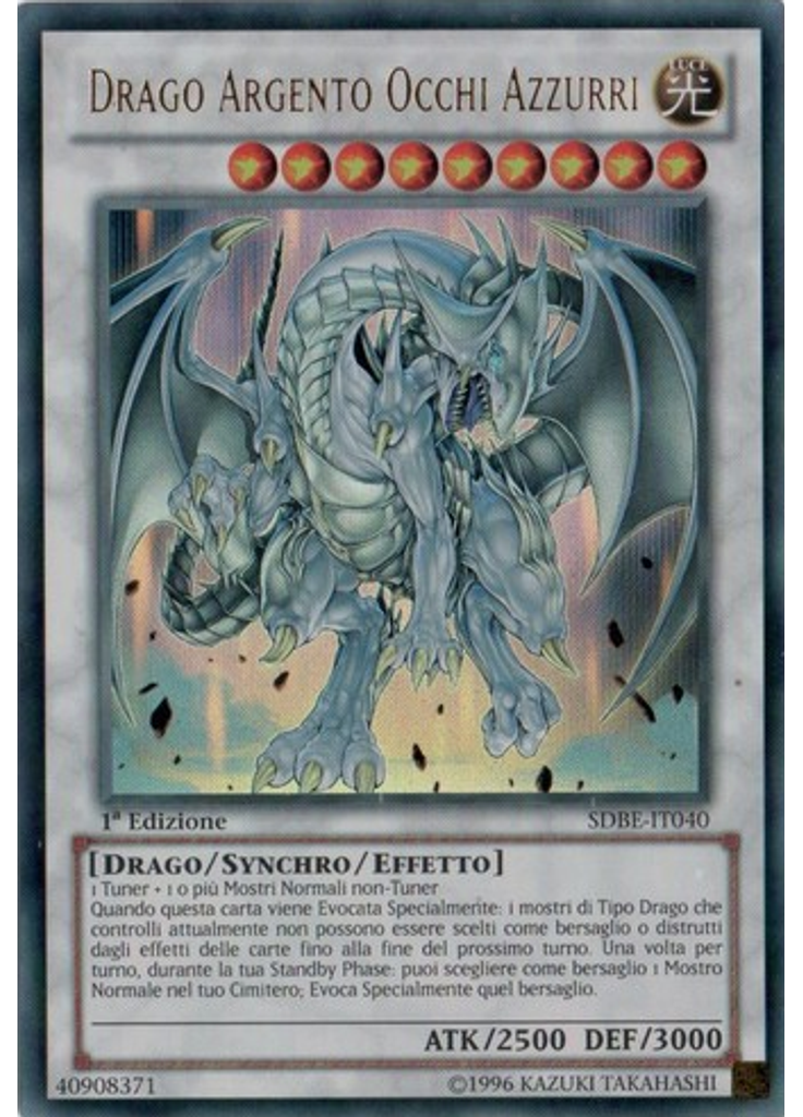 Drago Argento Occhi Azzurri