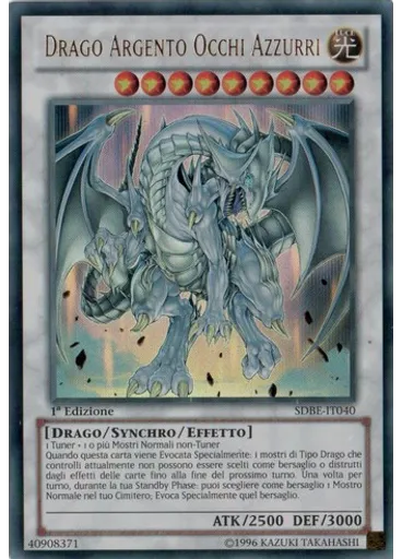 Drago Argento Occhi Azzurri