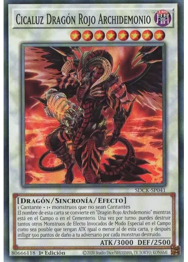 Cicaluz Dragón Rojo Archidemonio
