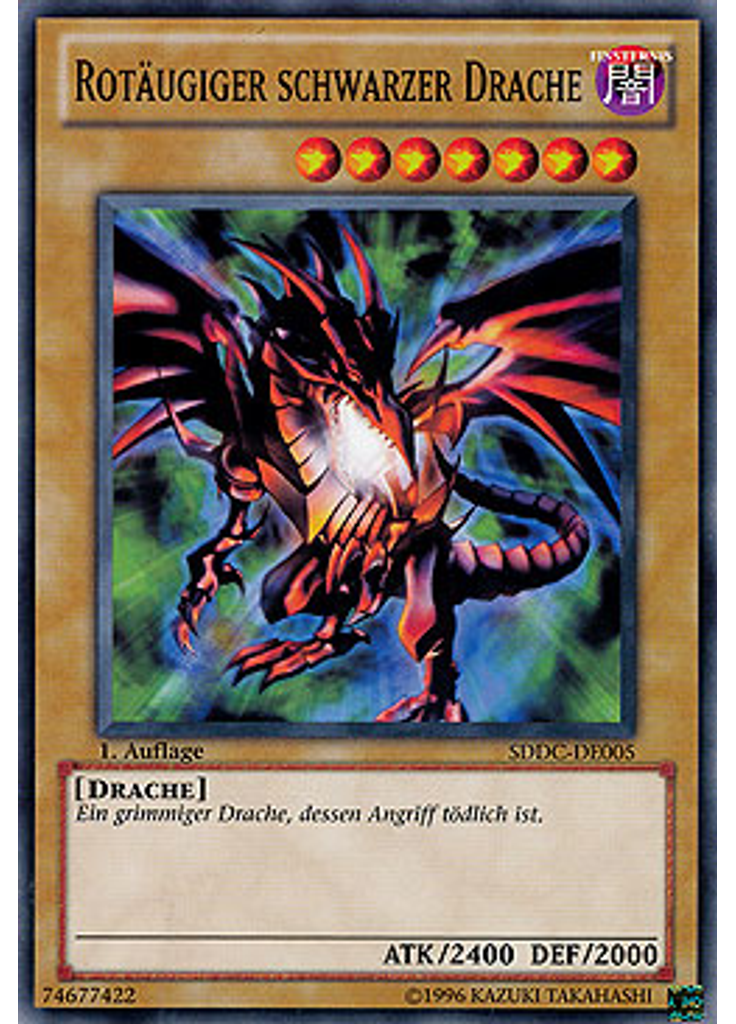 Rotäugiger schwarzer Drache