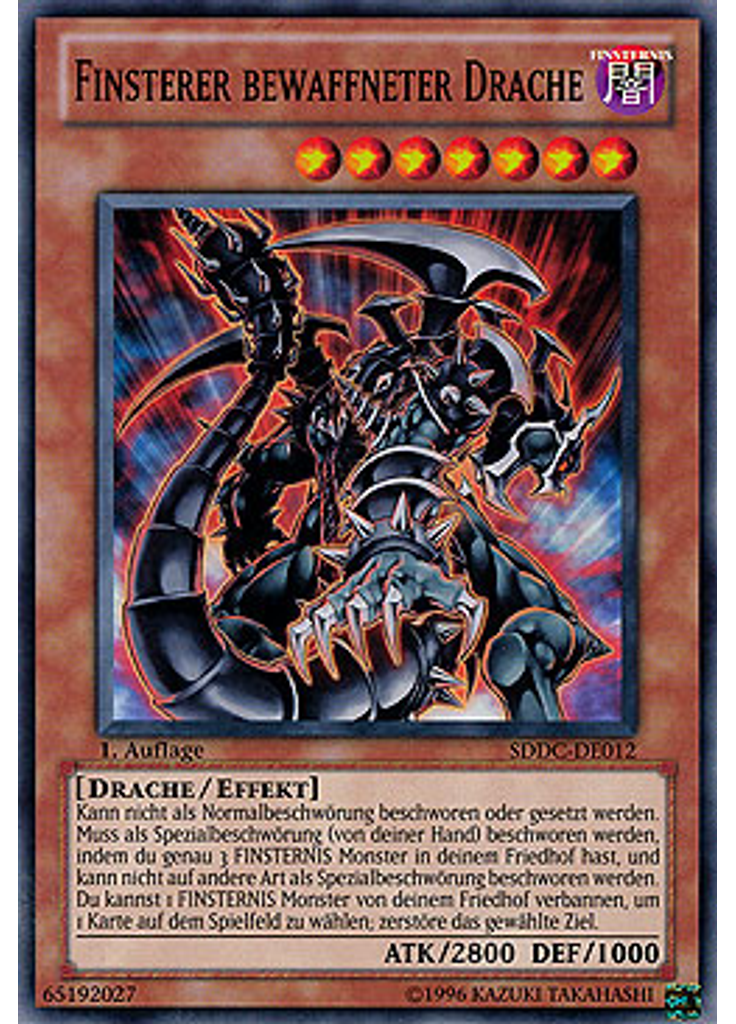 Finsterer bewaffneter Drache