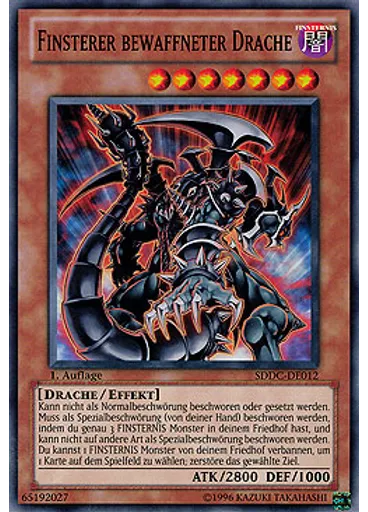Finsterer bewaffneter Drache