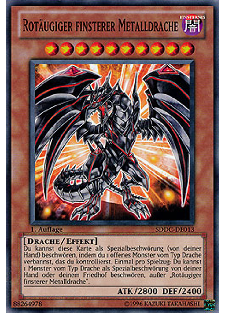 Rotäugiger finsterer Metalldrache