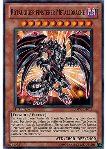 Rotäugiger finsterer Metalldrache