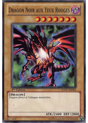 Dragon Noir aux Yeux Rouges