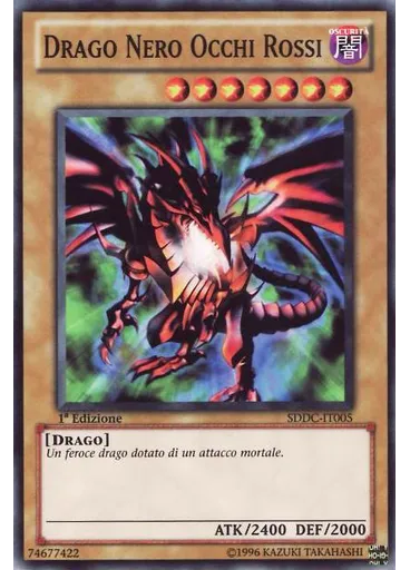 Drago Nero Occhi Rossi