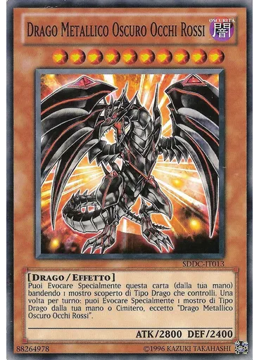 Drago Metallico Oscuro Occhi Rossi (Common Unlimited)