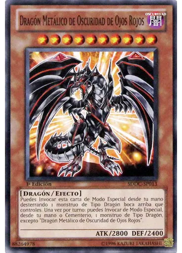 Dragón Metálico de Oscuridad de Ojos Rojos