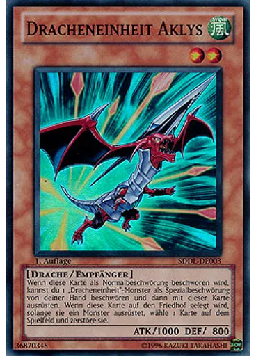 Dracheneinheit Aklys — Dragunity Legion Structure Deck