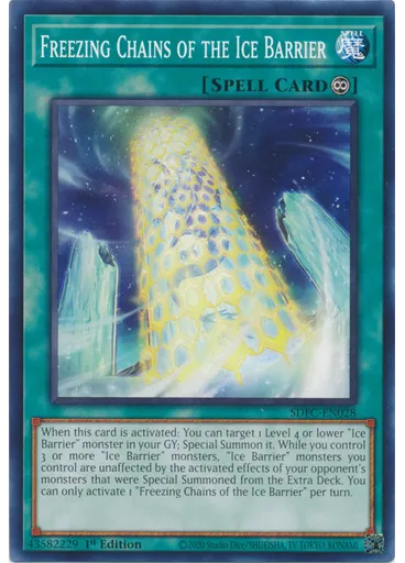 Freezing Chains of the Ice Barrier