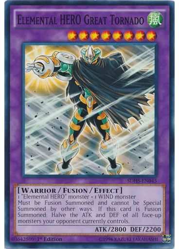Elemental HERO Great Tornado — HERO Strike Structure Deck
