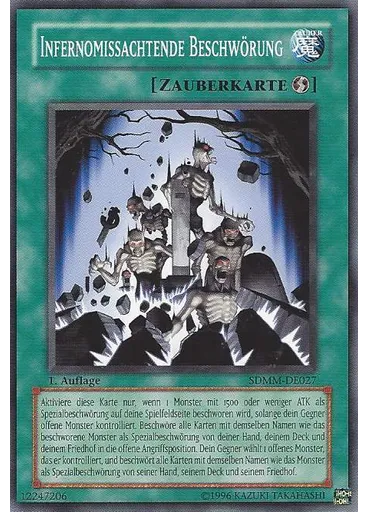 Infernomissachtende Beschwörung