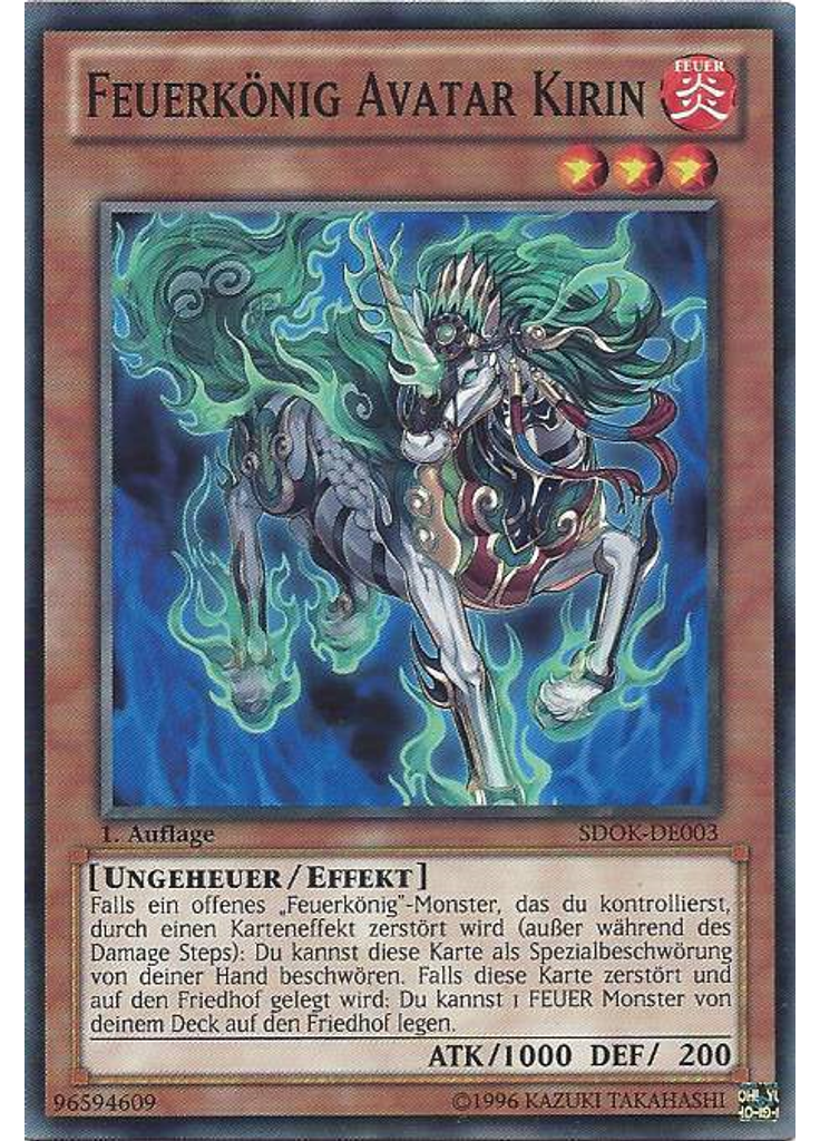 Feuerkönig Avatar Kirin