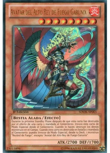Avatar del Alto Rey de Fuego Garunix — Embestida de los Reyes de Fuego Baraja de Estructura