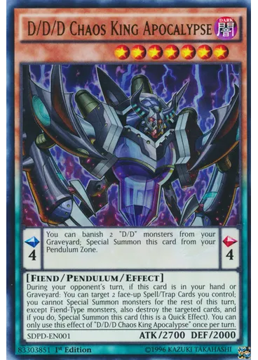 D/D/D Chaos King Apocalypse — Pendulum Domination Structure Deck