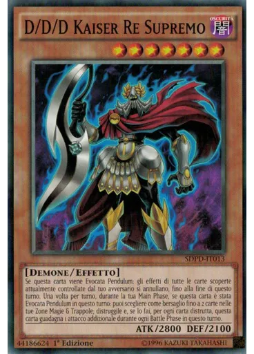 D/D/D Kaiser Re Supremo — Dominazione Pendulum Structure Deck