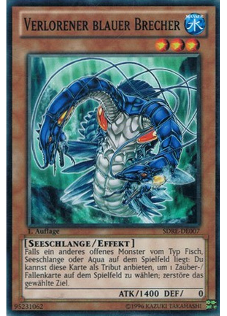 Verlorener blauer Brecher