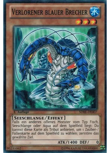 Verlorener blauer Brecher