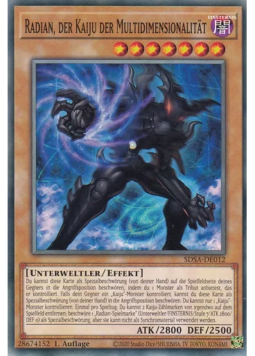 Radian, der Kaiju der Multidimensionalität — Structure Deck: Sacred Beasts