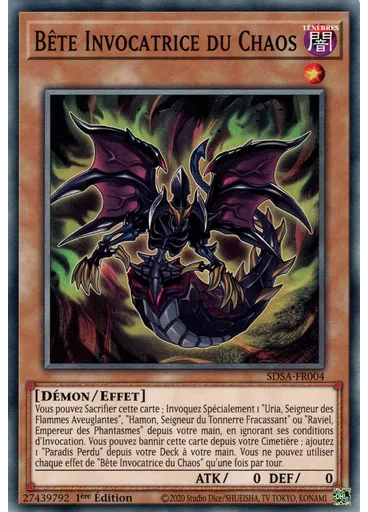 Bête Invocatrice du Chaos — Deck de Structure : Les Bêtes Sacrées