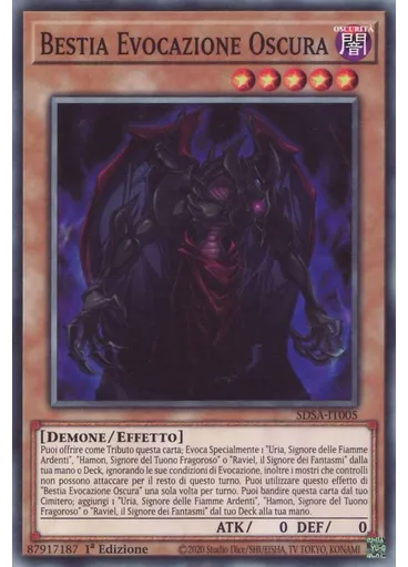 Bestia Evocazione Oscura — Structure Deck: Bestie Sacre