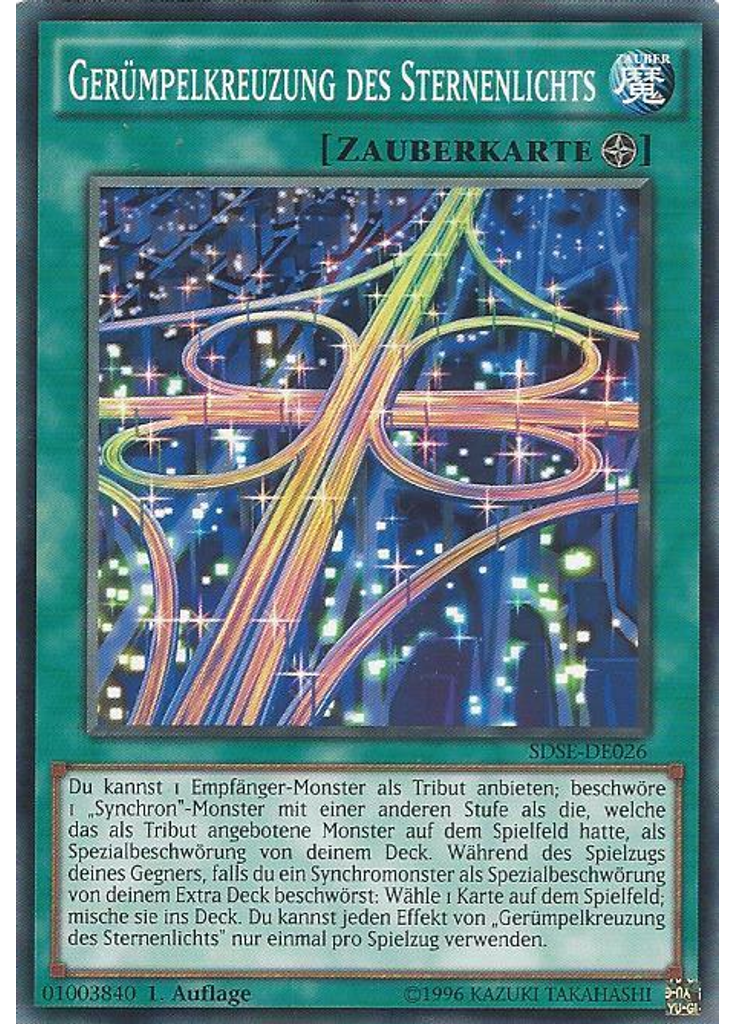 Gerümpelkreuzung des Sternenlichts