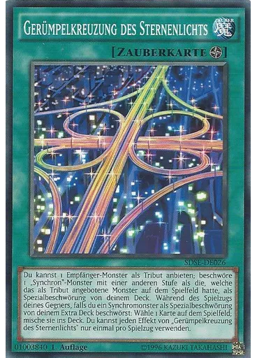 Gerümpelkreuzung des Sternenlichts