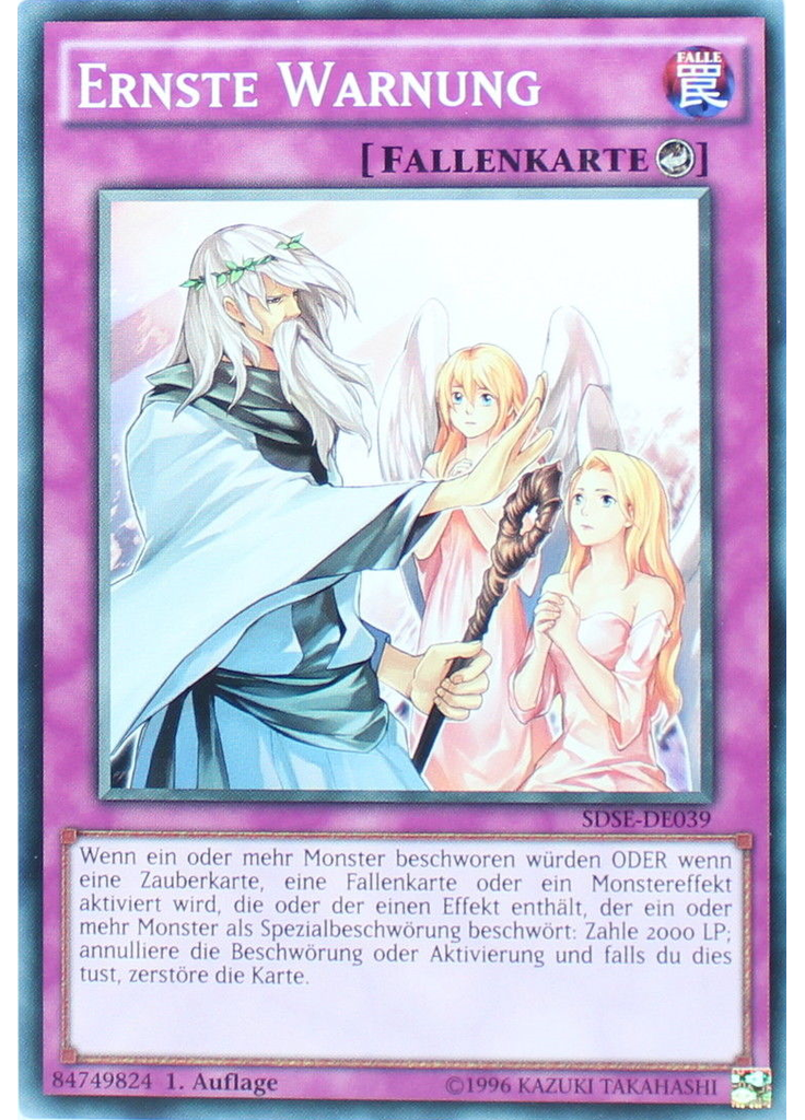 Ernste Warnung