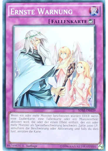 Ernste Warnung